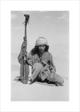 Salim bin Kabina with his rifle