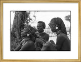 Samburu moran braiding hair