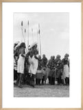 Samburu men and women dancing