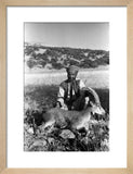 Kurdish man with an ibex