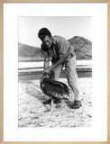John Newbould with a pelican