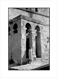 Boy outside the church of Mariam