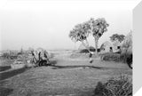 View of round huts at ...