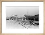 View of dhows (sailboats) being ...