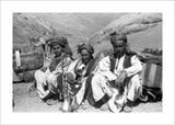 Mohmand men with a water-pipe