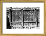 Carved wooden house decoration