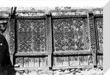 Carved wooden house decoration