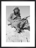 Salim bin Ghabaisha with a rifle