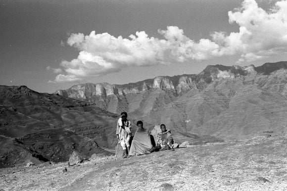 Farmers in the Simien mountains