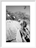 Turkana man with spears
