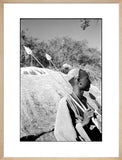 Turkana man with spears