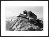 Kurdish man with a rifle hunting bear