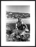 Kurdish man with an ibex