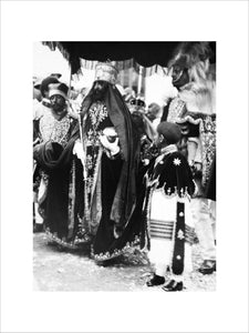 Emperor Haile Selassie with regalia