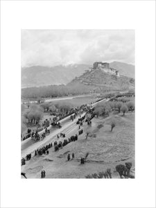 Potala from south west with procession