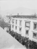 Crowded street in Lhasa during festival