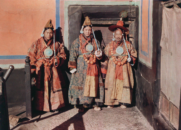 Officials wearing ringyen dress at New Year