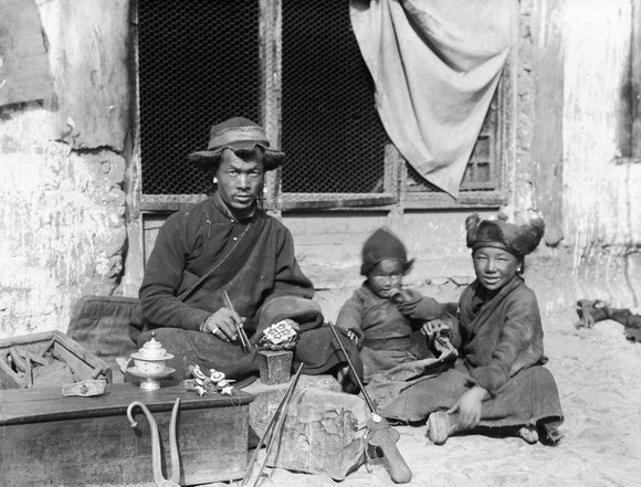 Tibetan silversmith at Lhasa