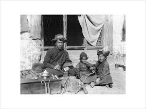 Tibetan silversmith at Lhasa