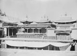 Roof of Potala showing tombs of Dalai Lamas