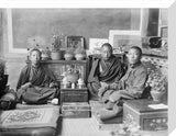 Tsendron Kusho's brother with two monks