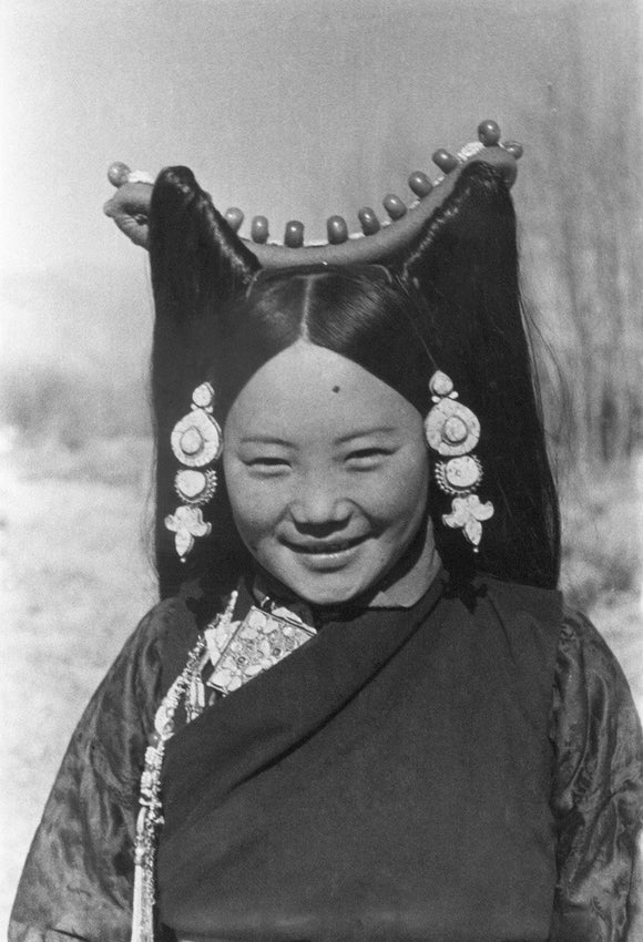 Woman at Dekyi Lingka party, New Year 1937