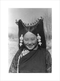 Woman at Dekyi Lingka party, New Year 1937