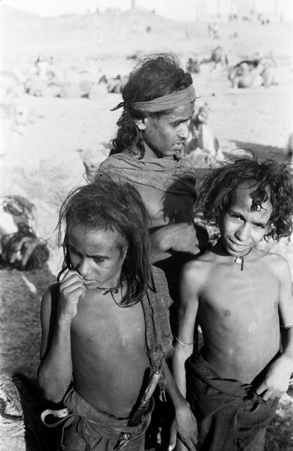 Group portrait of three Bedouin ...