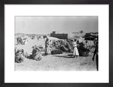 View of a camel caravan ...