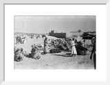 View of a camel caravan ...