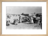 View of a camel caravan ...