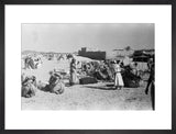 View of a camel caravan ...