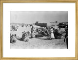 View of a camel caravan ...