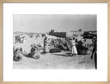 View of a camel caravan ...
