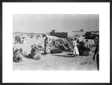 View of a camel caravan ...