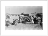 View of a camel caravan ...