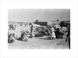 View of a camel caravan ...