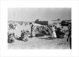 View of a camel caravan ...