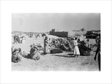 View of a camel caravan ...