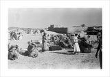 View of a camel caravan ...