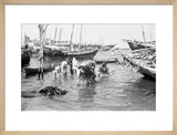 View of water sellers unloading ...