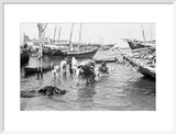 View of water sellers unloading ...