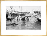 View of water sellers unloading ...
