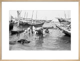View of water sellers unloading ...