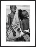 Seated portrait of two boys ...