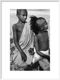 Seated portrait of two boys ...