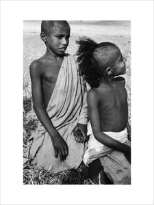 Seated portrait of two boys ...