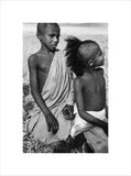 Seated portrait of two boys ...