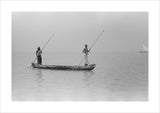 View of two turtle fishermen ...