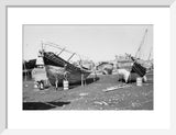 View of two beached sambuks ...